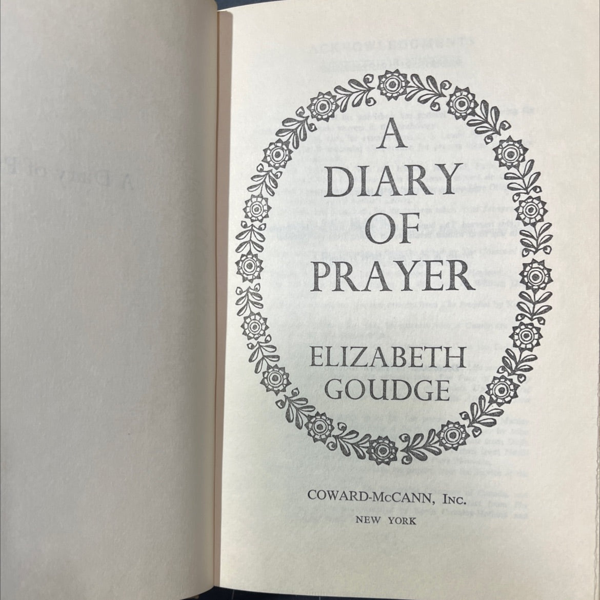 a diary of prayer book, by elizabeth goudge, 1966 Hardcover image 2
