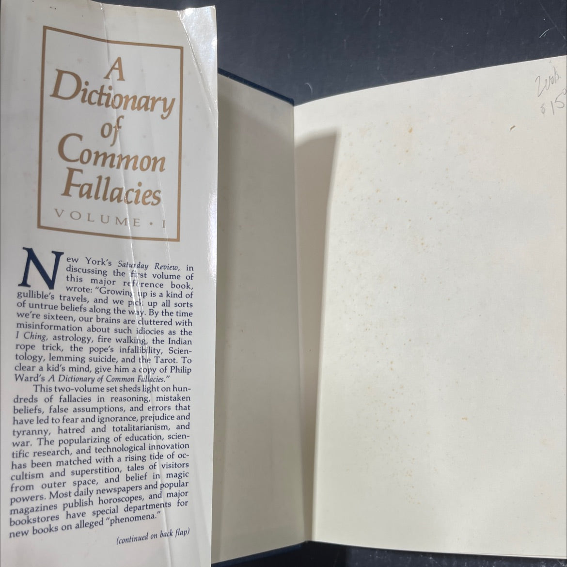 a dictionary of common fallacies book, by philip ward, 1988 Hardcover image 4