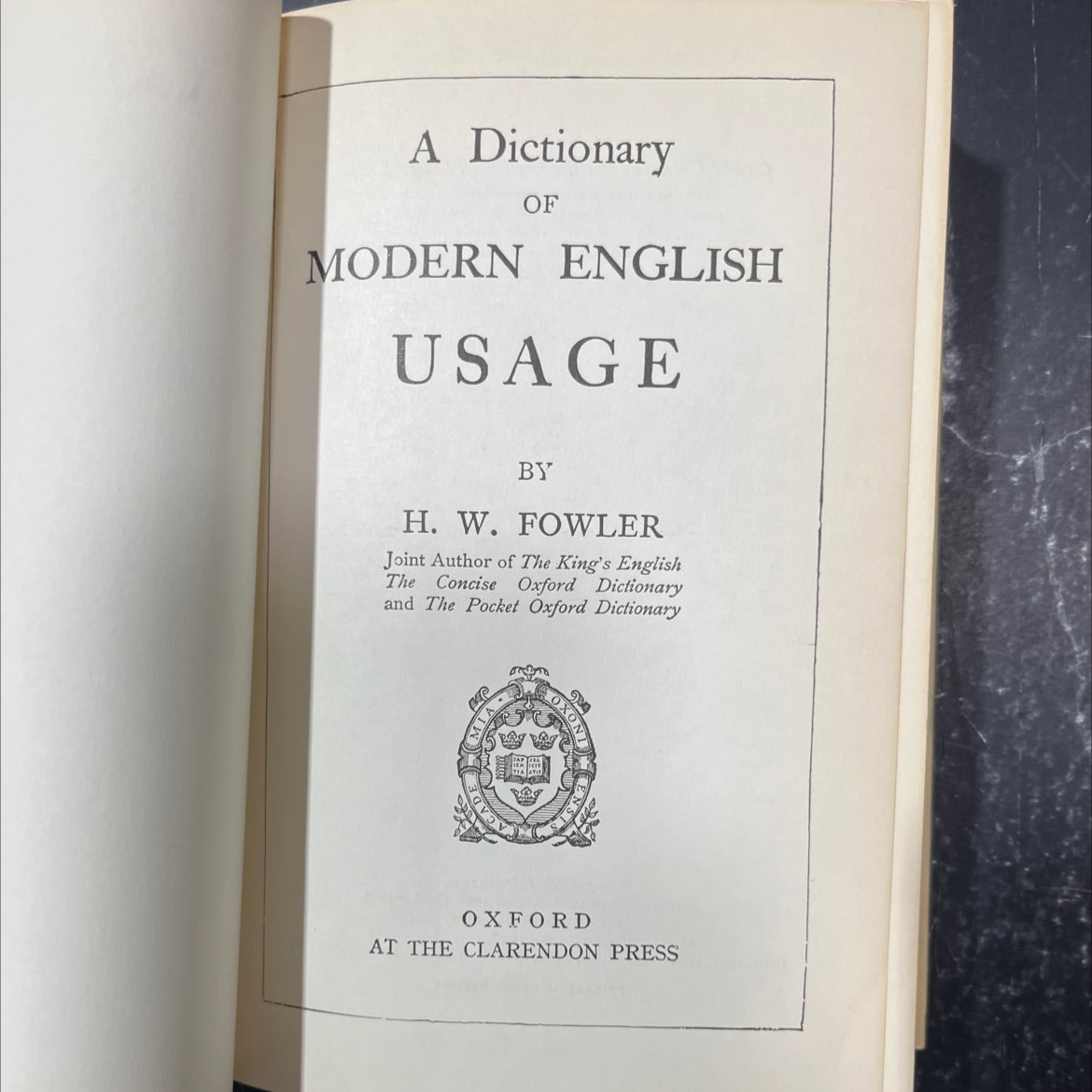 a dictionary of modern english usage book, by h. w. fowler, 1964 Hardcover image 2