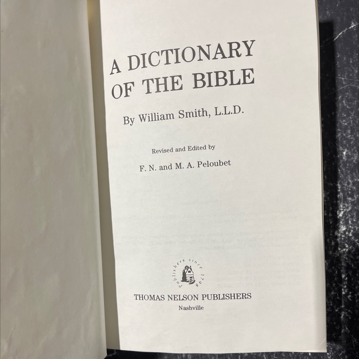 a dictionary of the bible book, by william smith, 1962 Hardcover image 2