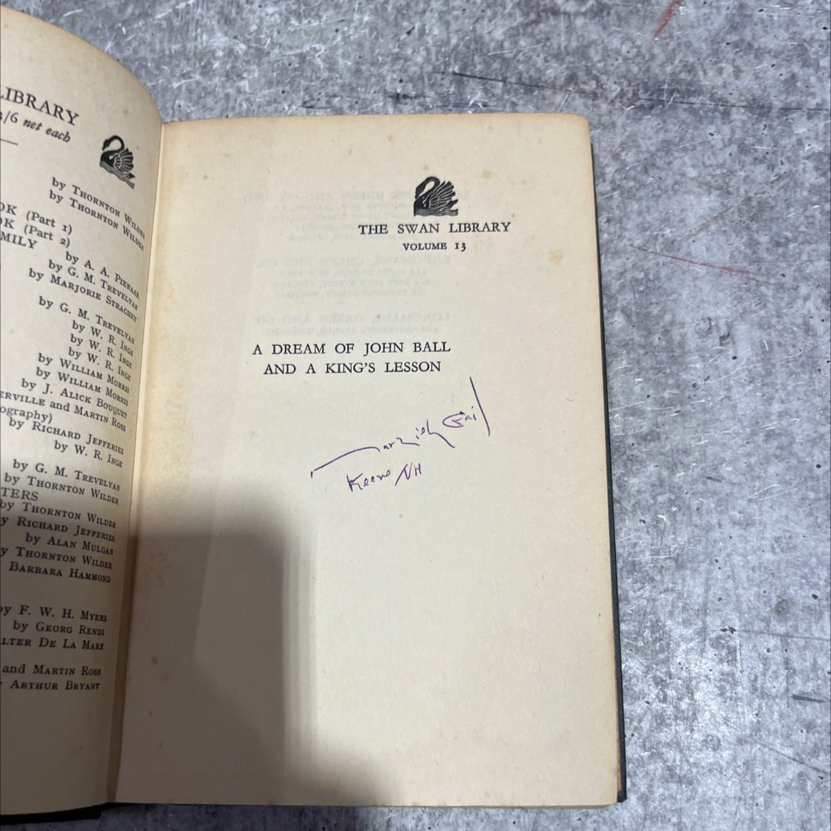 a dream of john ball and a king's lesson book, by william morris, 1970 Hardcover image 2