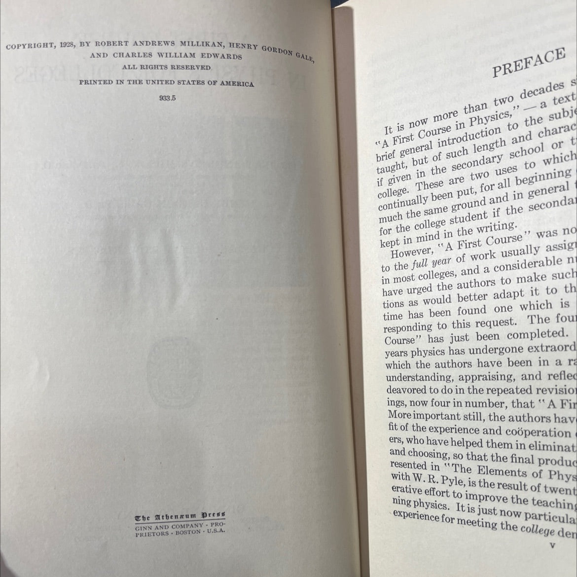 a first course in physics for colleges book, by robert andrews millikan, henry gordon gale, charles william edwards, image 3