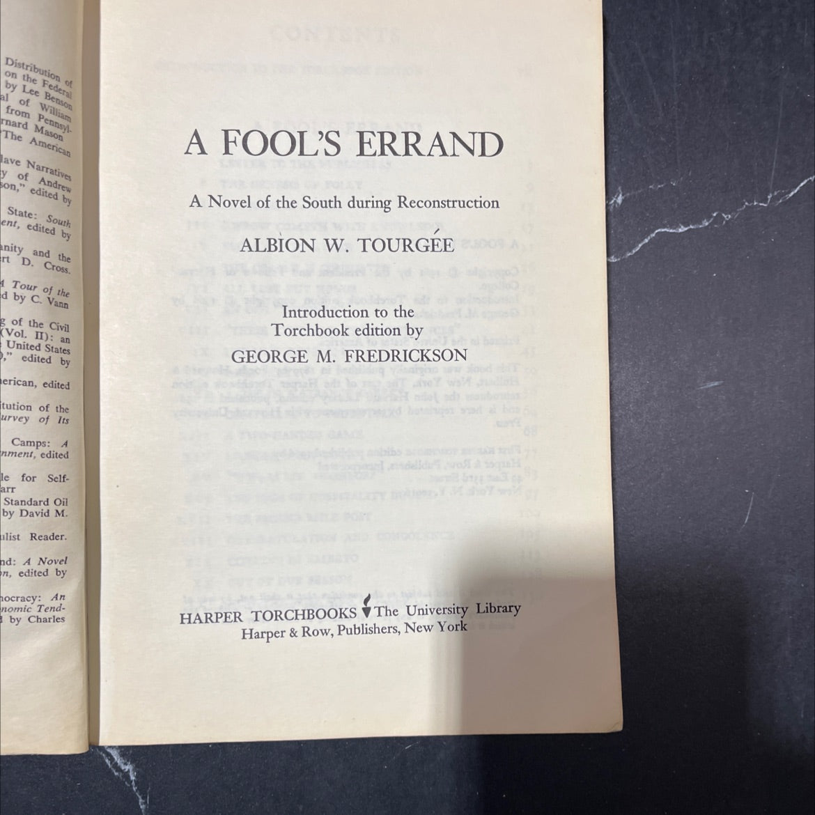 a fool's errand a novel of the south during reconstruction book, by albion w. tourgée, 1966 Paperback image 2