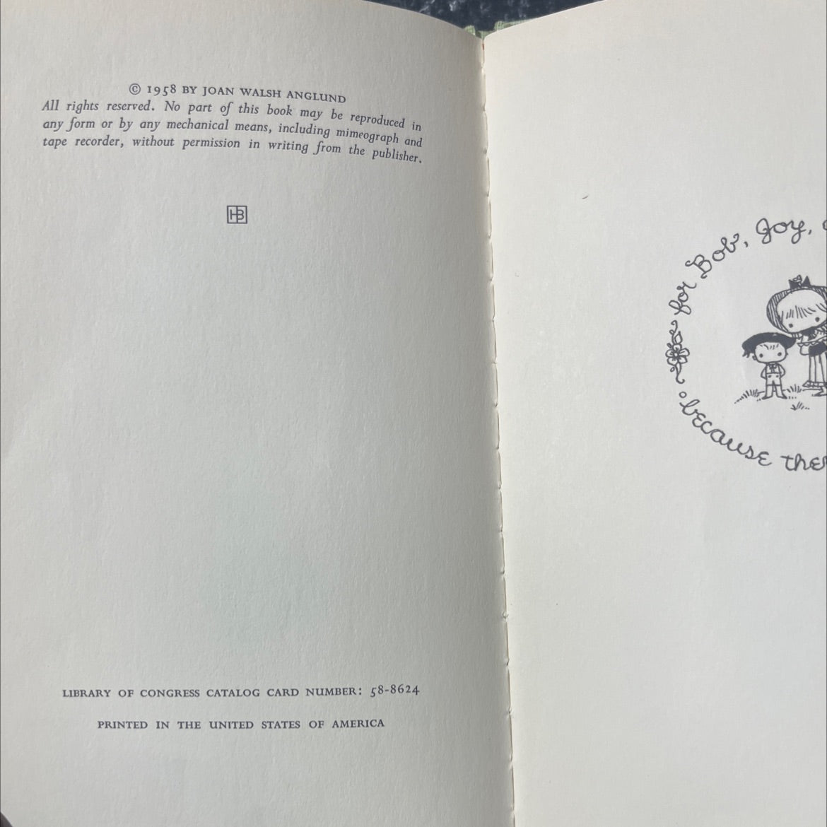 a friend is someone who likes you book, by joan walsh anglund, 1958 Hardcover image 3