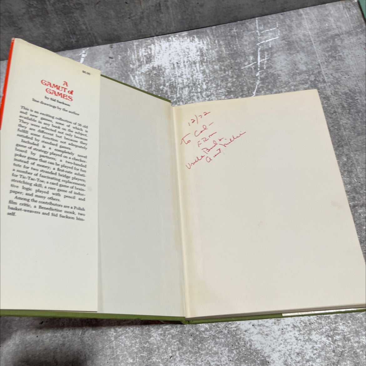 a gamut of games book, by sid sackson, 1969 Hardcover image 4
