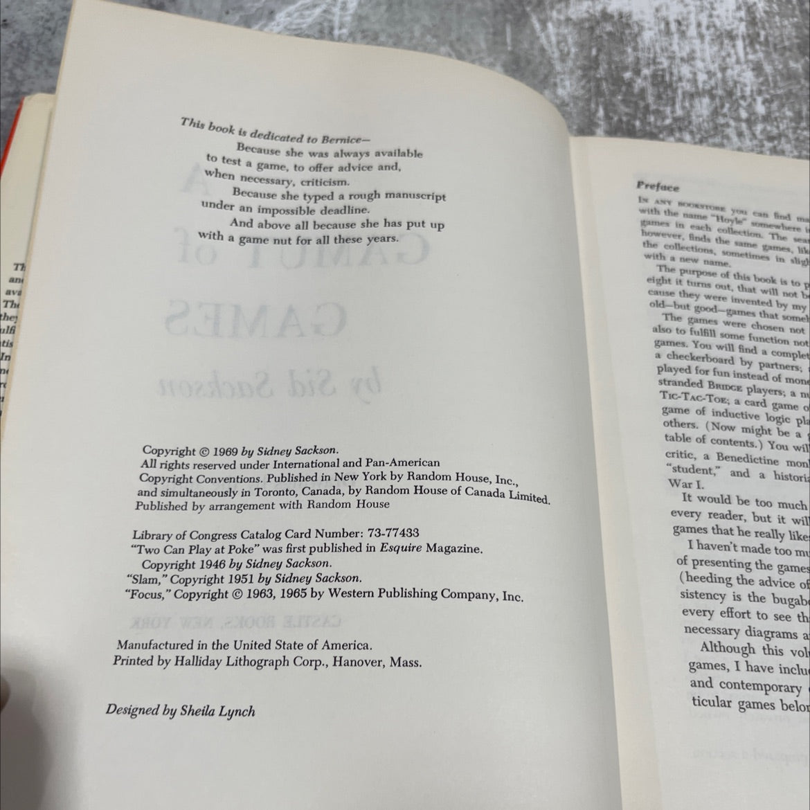 a gamut of games book, by sid sackson, 1969 Hardcover image 3