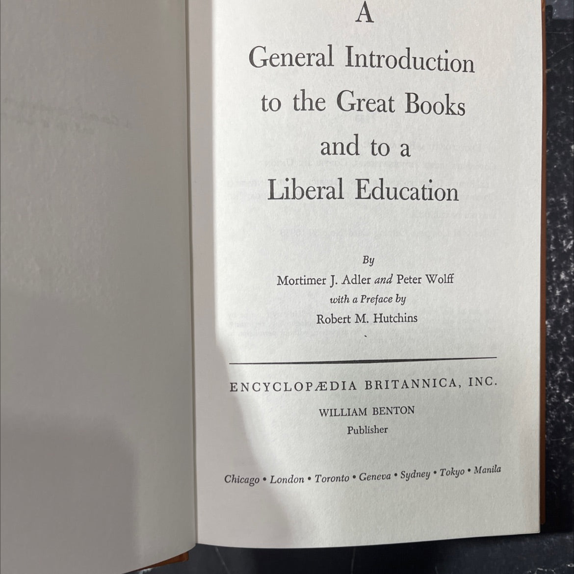a general introduction to the great books and to a liberal education book, by mortimer j. adler and peter wolff, 1959 image 2