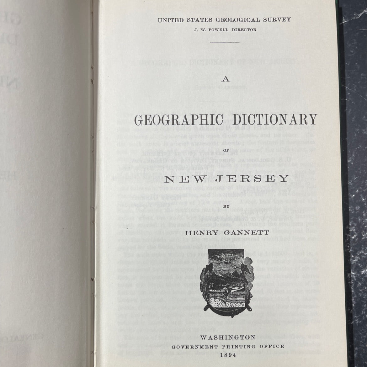 a geographic dictionary new jersey book, by henry gannett, 1978 Hardcover image 2