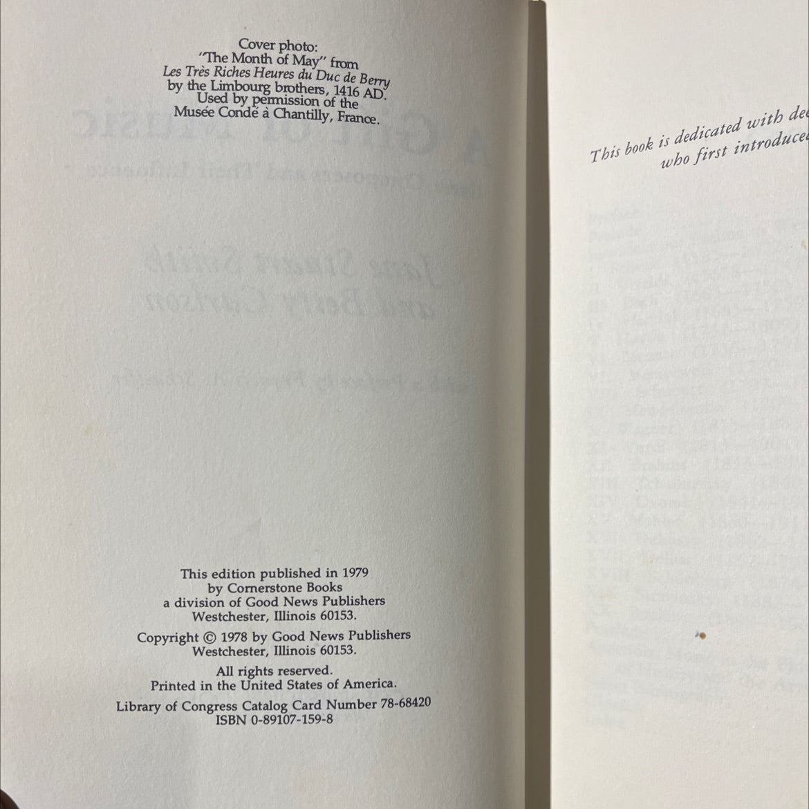 a gift of music great composers and their influence book, by jane stuart smith and betty carlson, 1979 Hardcover image 3