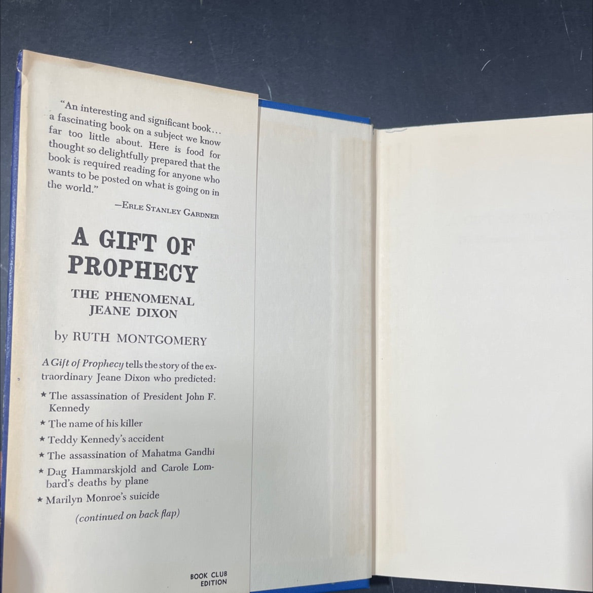 a gift of prophecy the phenomenal jeane dixon book, by ruth montgomery and jeane dixon, 1965 Hardcover image 4