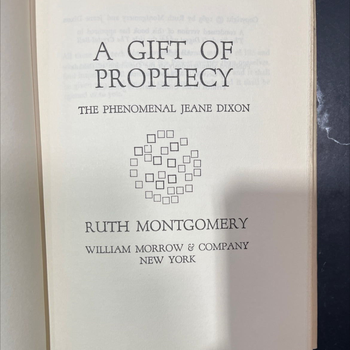a gift of prophecy the phenomenal jeane dixon book, by ruth montgomery and jeane dixon, 1965 Hardcover image 2