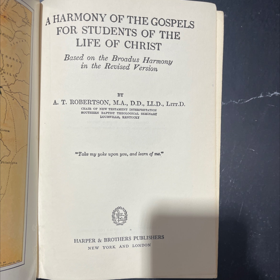 a harmony of the gospels for students of the life of christ book, by a. t. robertson, 1950 Hardcover image 2