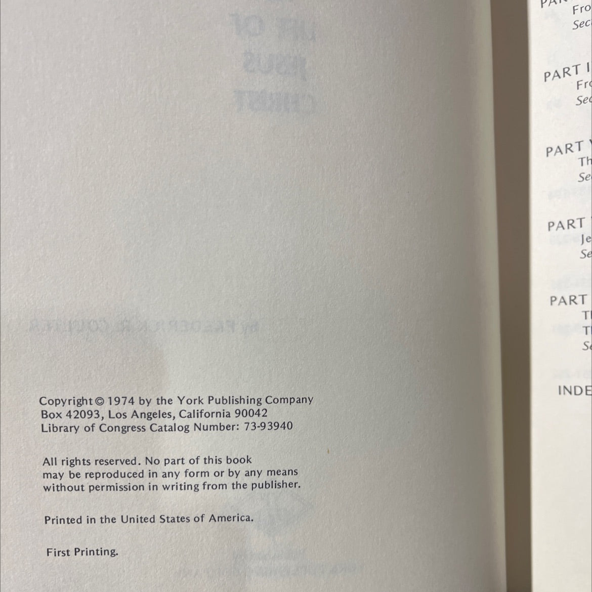 a harmony of the gospels in modern english the life of jesus christ yp book, by frederick r. coulter, 1974 Hardcover image 3