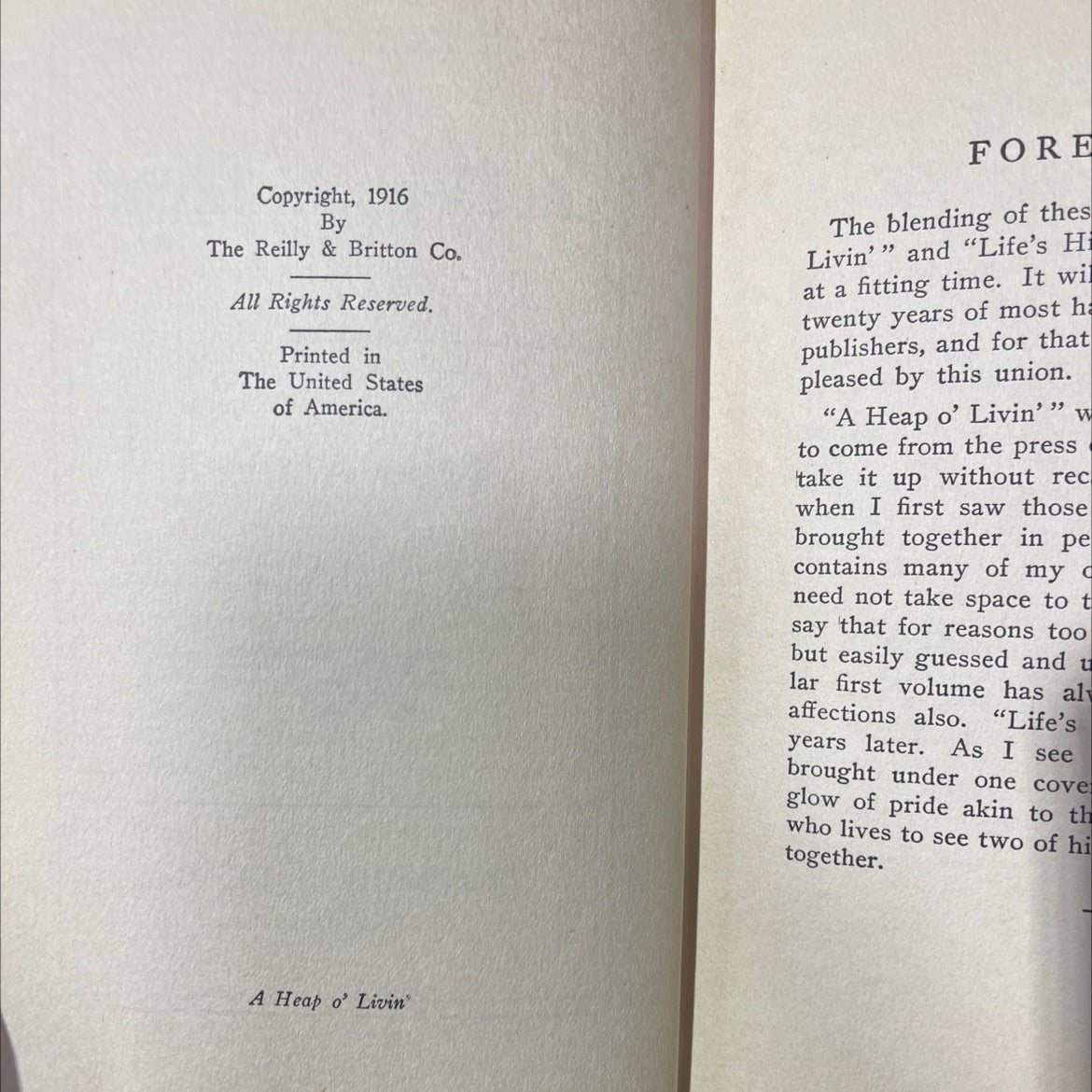 a heap o' livin' book, by edgar a. guest, 1916 Hardcover image 3