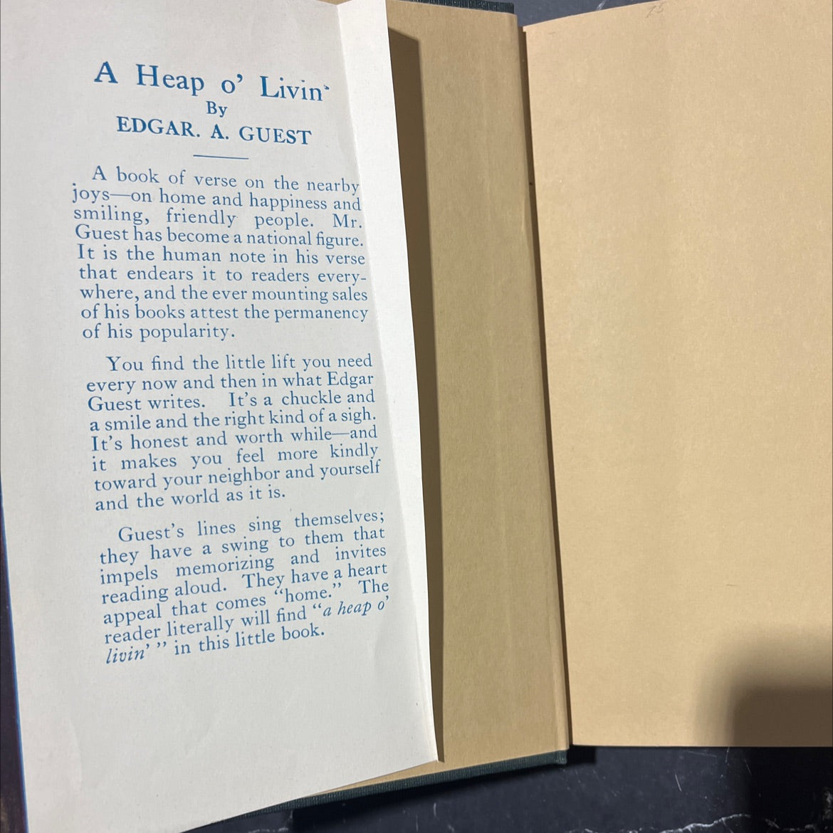 a heap o' livin' book, by edgar a. guest, 1916 Hardcover image 4
