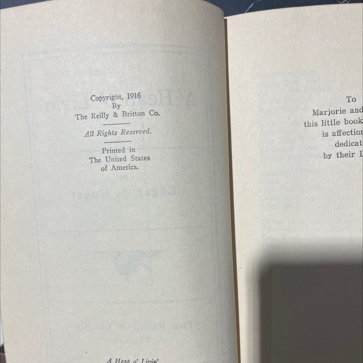 a heap o' livin' book, by edgar a. guest, 1916 Hardcover image 3