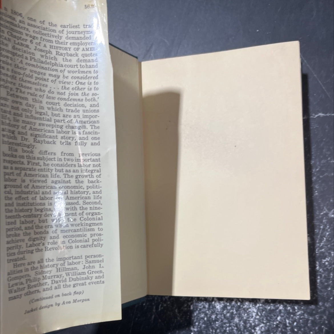 a history of american labor book, by joseph g. rayback, 1968 Hardcover image 4