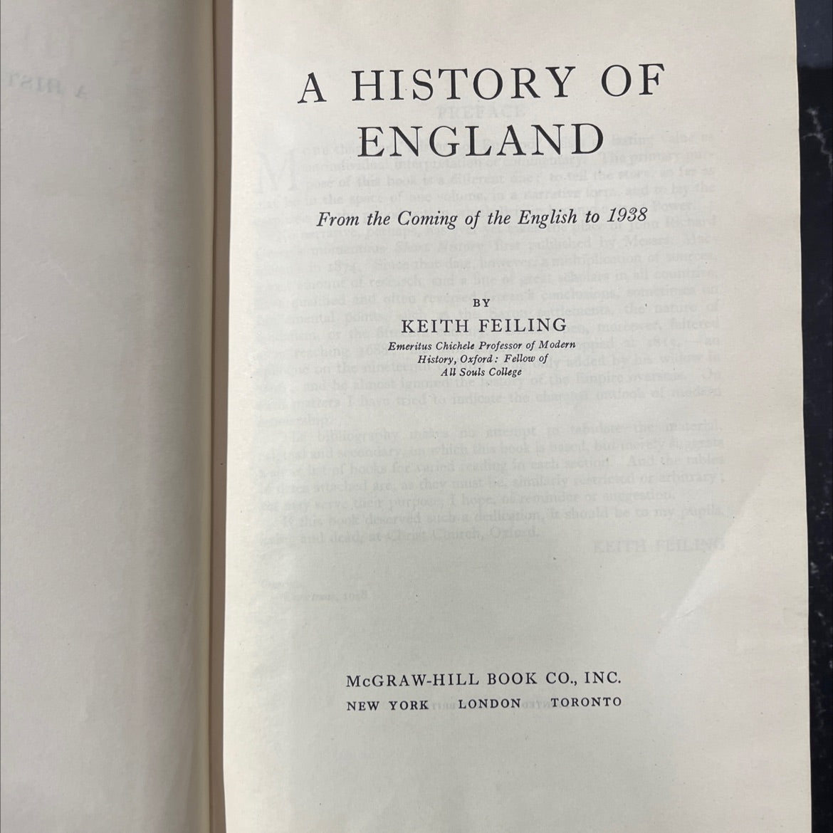 a history of england from the coming of the english to 1938 book, by keith feiling, 1938 Hardcover image 2