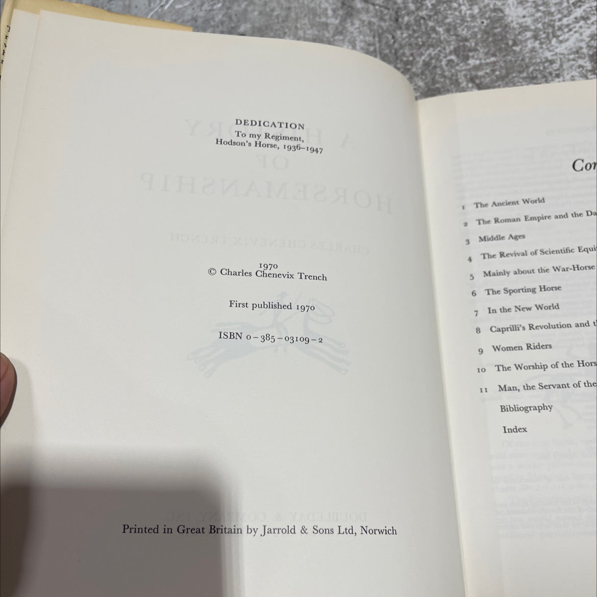a history of horsemanship book, by charles chenevix trench, 1970 Hardcover image 3