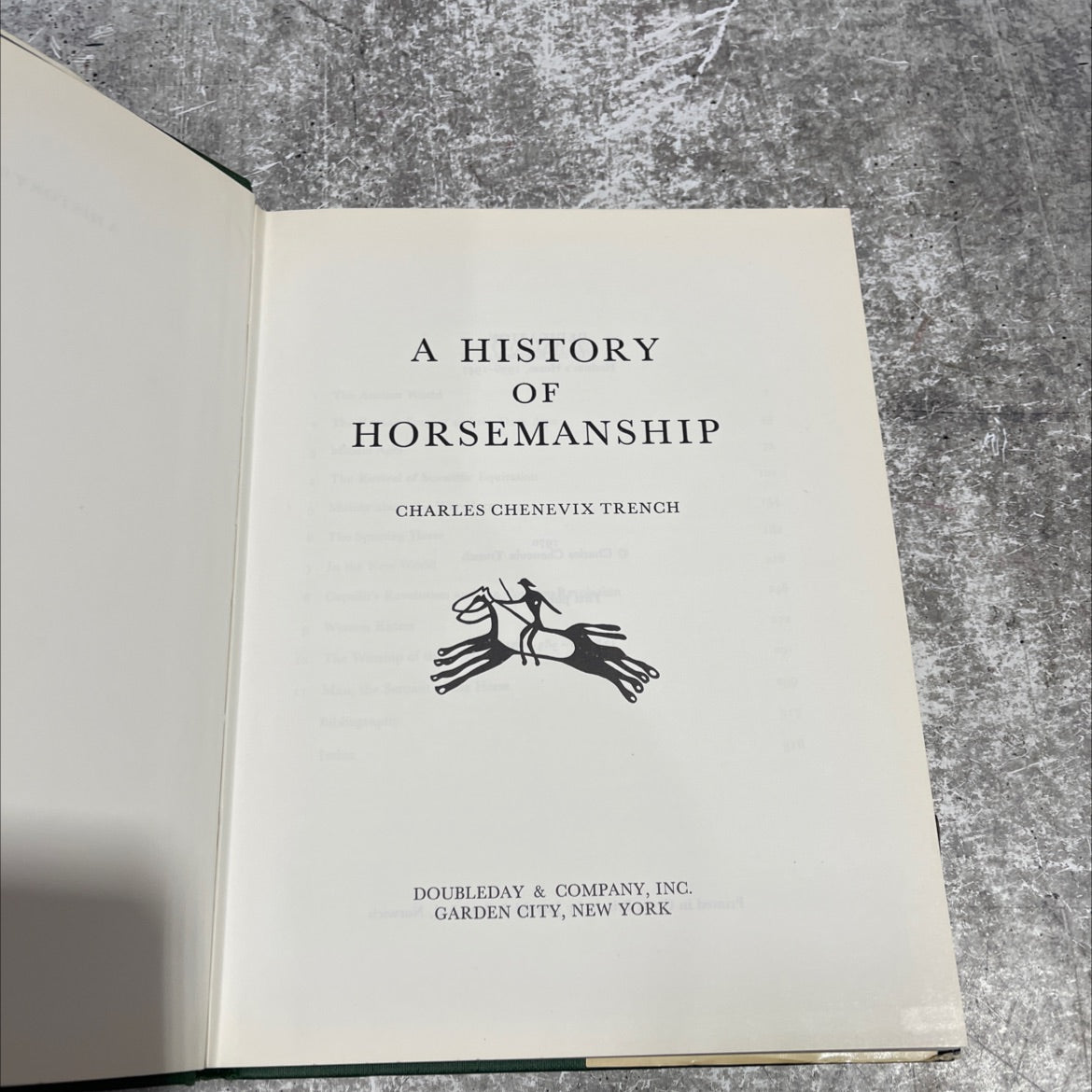 a history of horsemanship book, by charles chenevix trench, 1970 Hardcover image 2