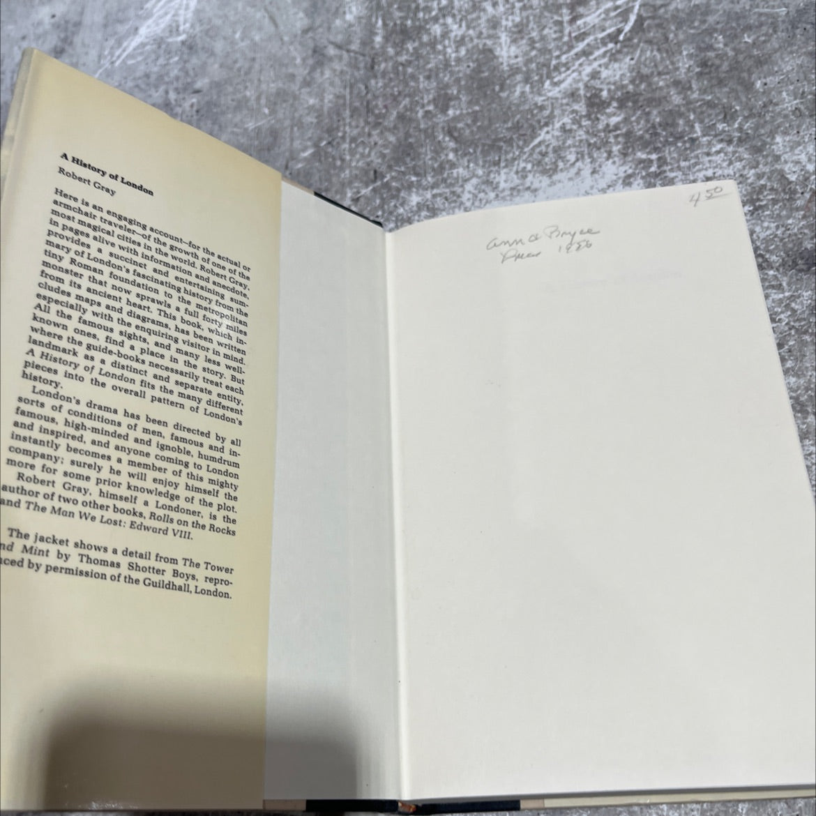 a history of london book, by robert gray, 1985 Hardcover image 4