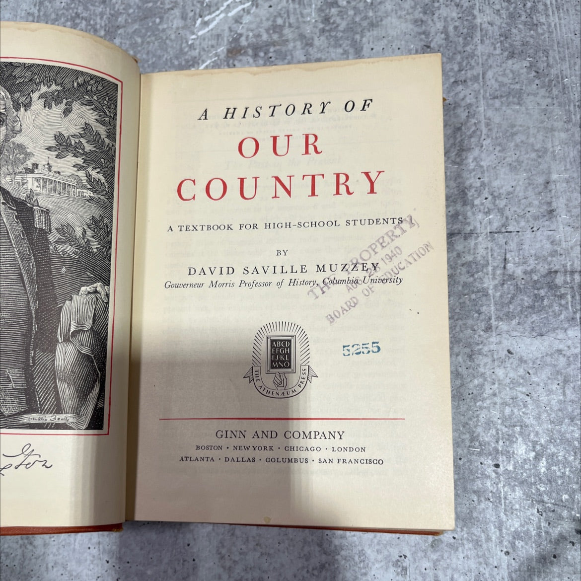 a history of our country book, by david saville muzzey, 1940 Hardcover image 2