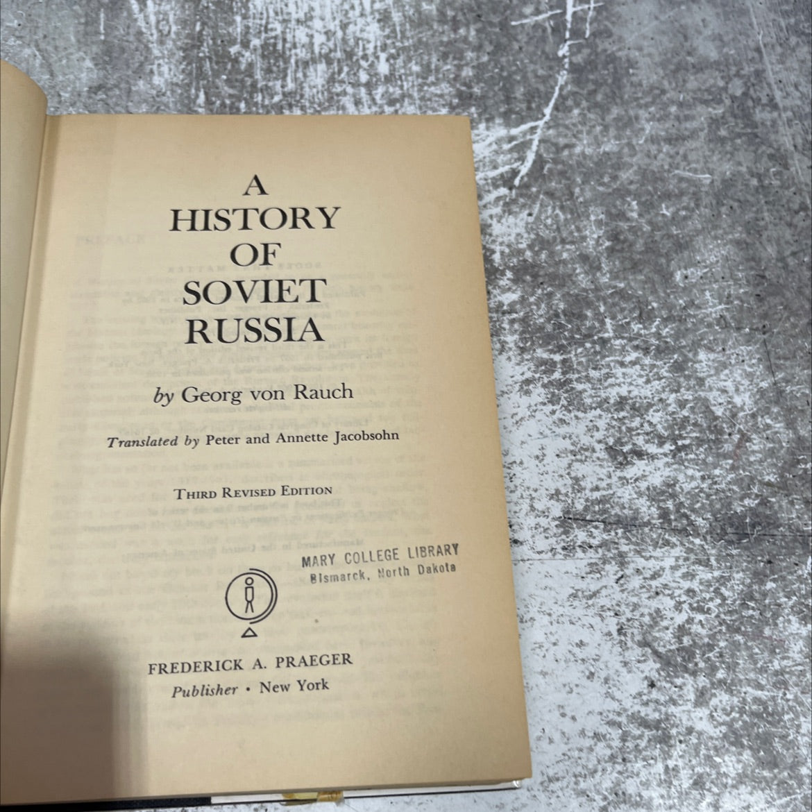 a history of soviet russia book, by georg von rauch, 1962 Hardcover image 2
