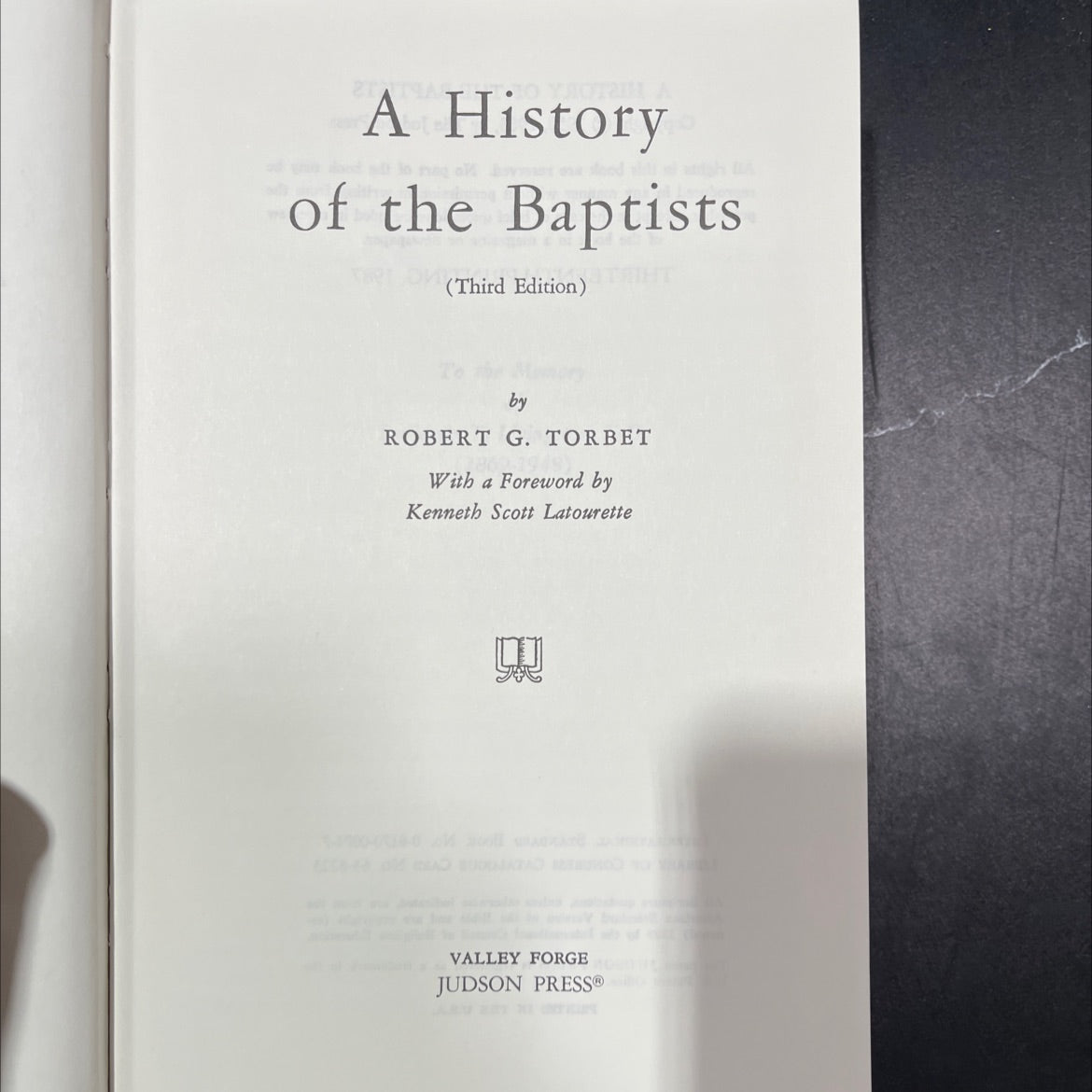 a history of the baptists book, by robert g. torbet, 1987 Hardcover, Vintage image 2