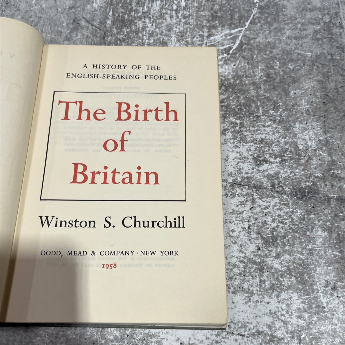 a history of the english-speaking peoples the birth of britain book, by winston s. churchill, 1958 Hardcover image 2