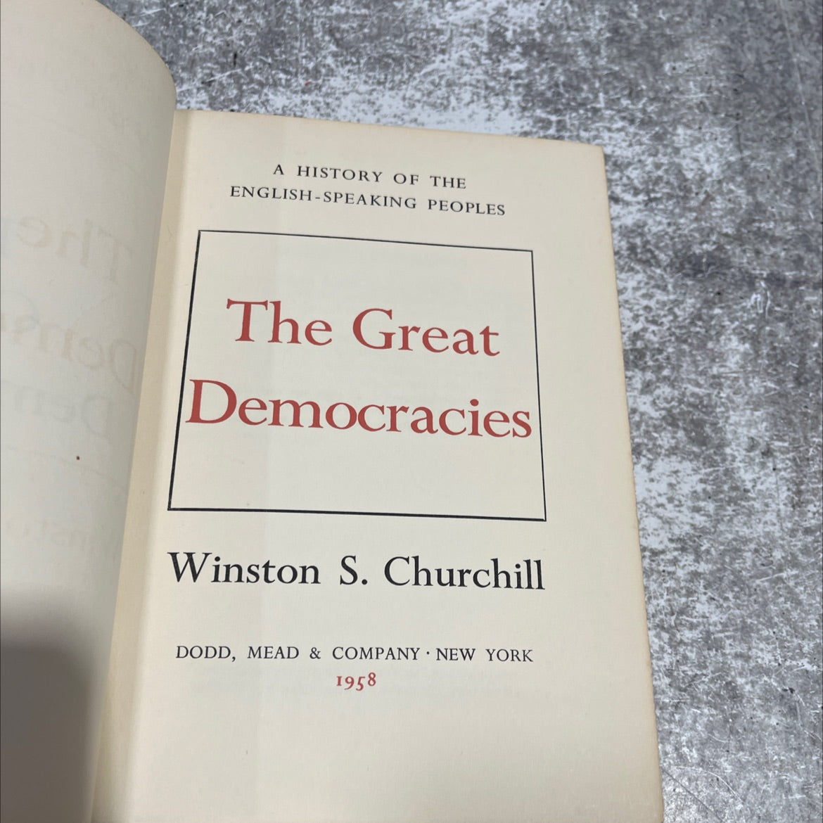 a history of the english-speaking peoples the great democracies book, by winston s. churchill, 1958 Hardcover image 2