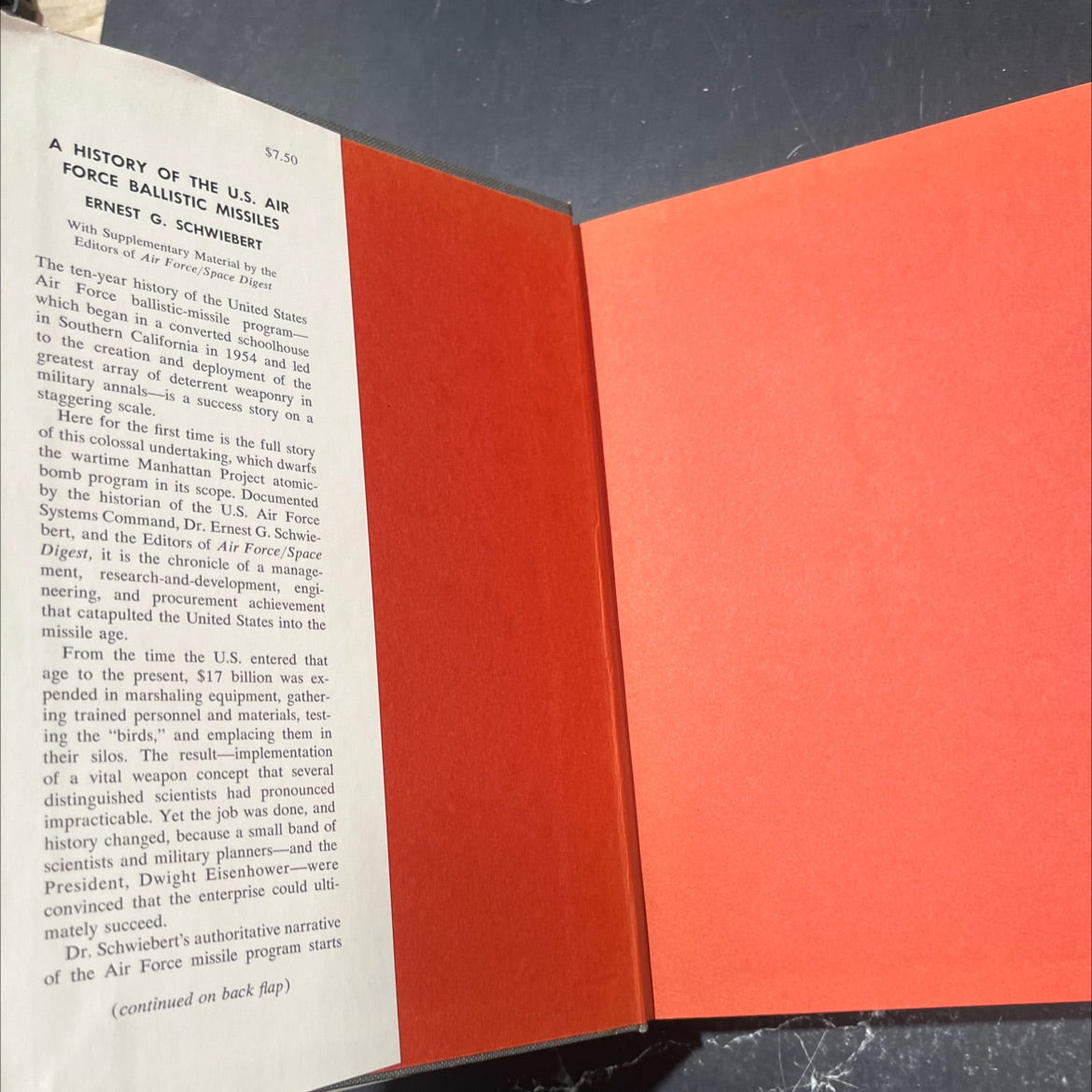 a history of the u.s. air force ballistic missiles book, by ernest g. schwiebert, 1965 Hardcover image 4