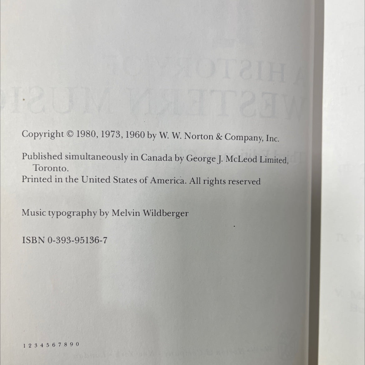 a history of western music book, by donald jay grout, claude v. palisca, 1980 Hardcover image 3