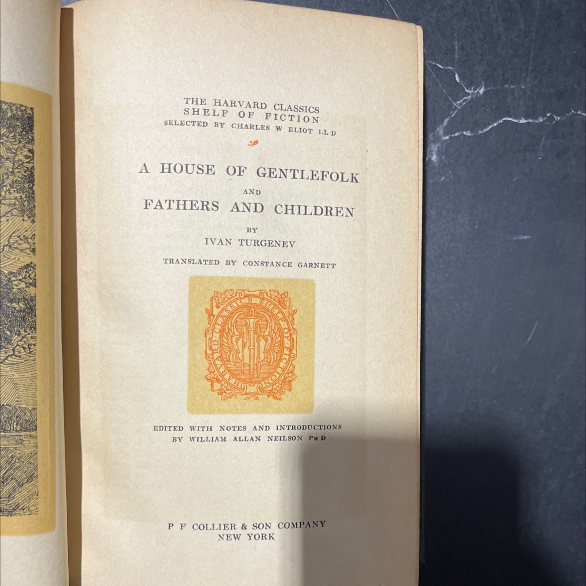 a house of gentlefolk and fathers and children book, by ivan turgenev, 1917 Hardcover image 2
