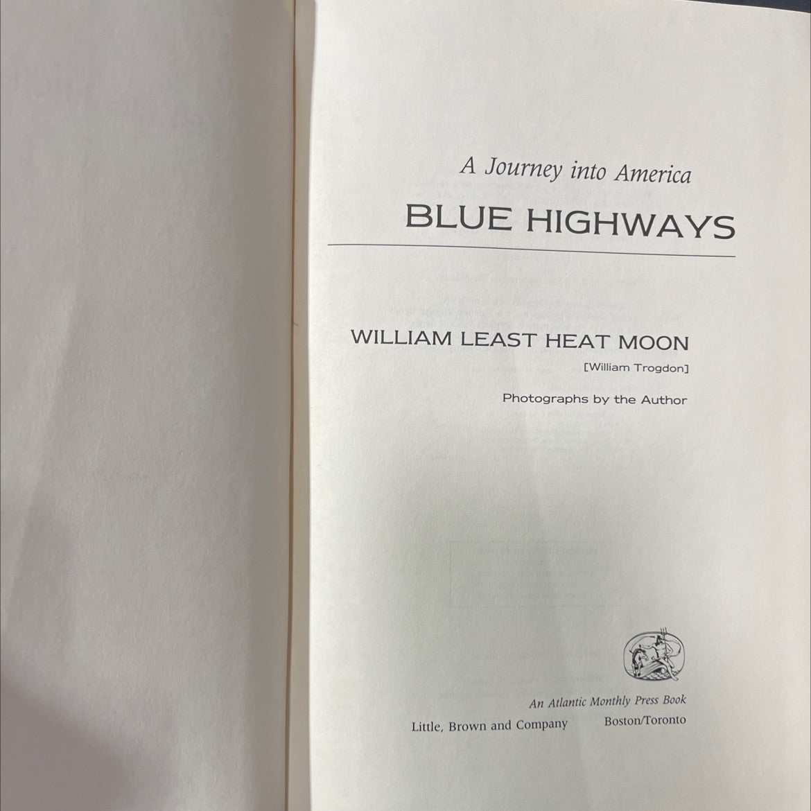 a journey into america blue highways book, by william least heat moon, 1982 Hardcover image 2