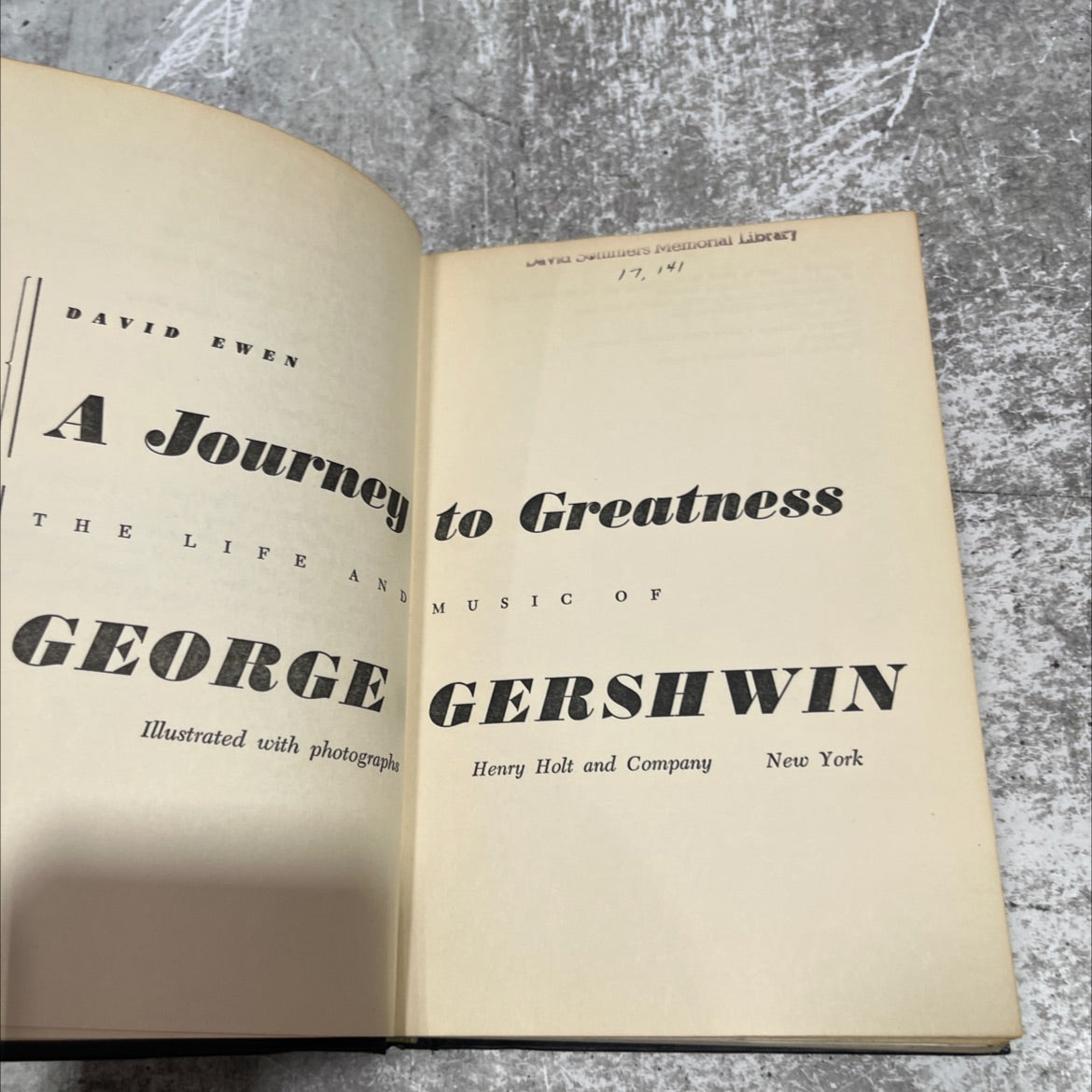 a journey to greatness the life and music of george gershwin book, by david ewen, 1956 Hardcover image 2