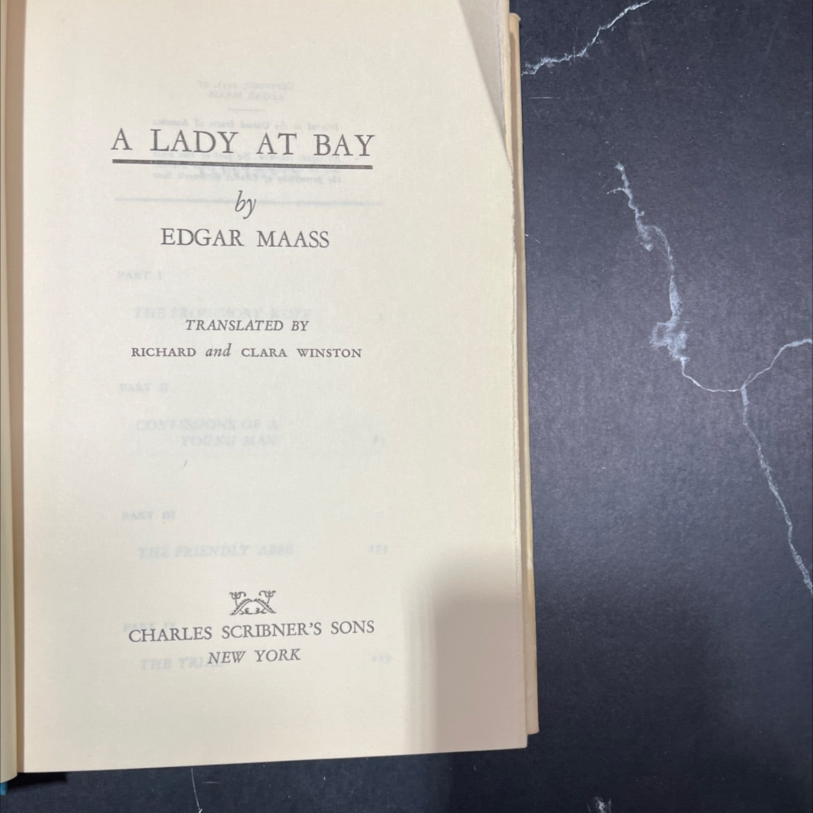 a lady at bay book, by edgar maass, 1953 Hardcover image 2