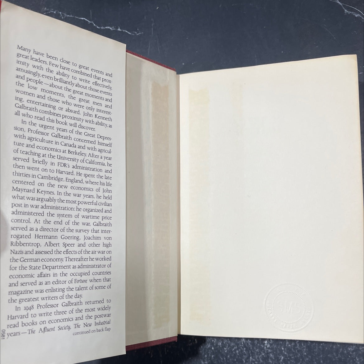 a life in our times book, by john kenneth galbraith, 1981 Hardcover image 4