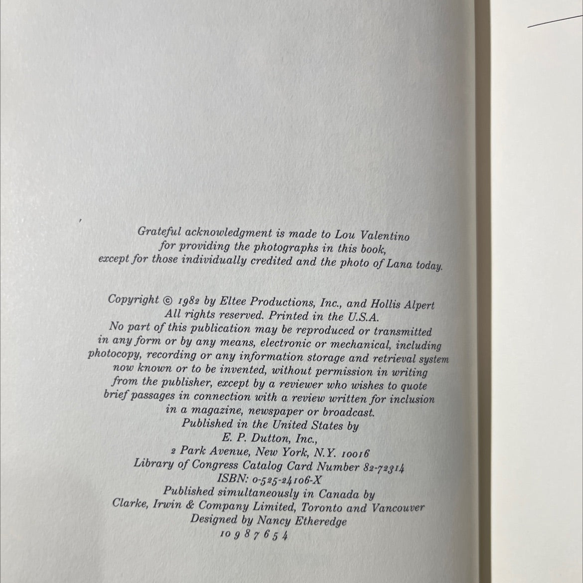 a life of lana turner book, by unknown, 1982 Hardcover image 3