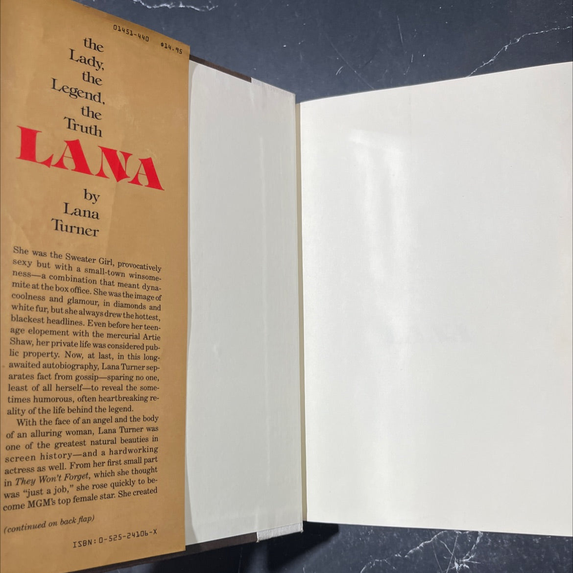 a life of lana turner book, by unknown, 1982 Hardcover image 4