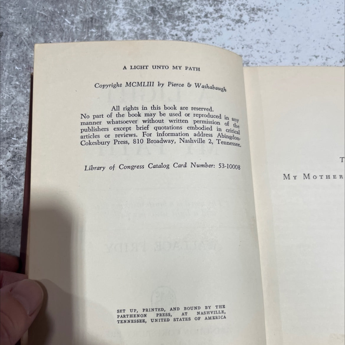 a light unto my path book, by wallace fridy, 1953 Hardcover image 3