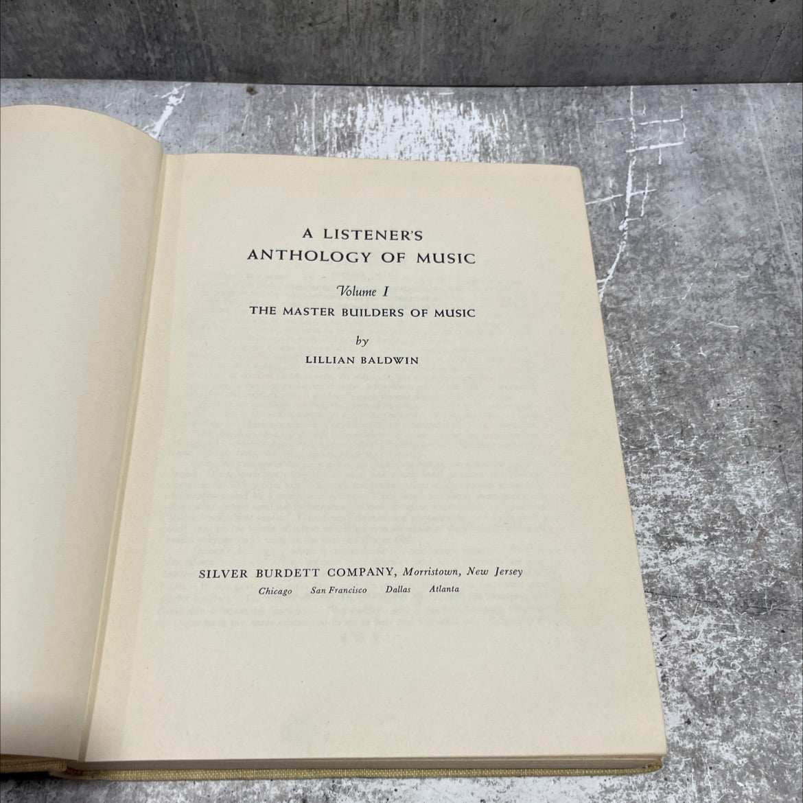 a listener's anthology of music volume i the master builders of music book, by lillian baldwin, 1948 Hardcover image 2
