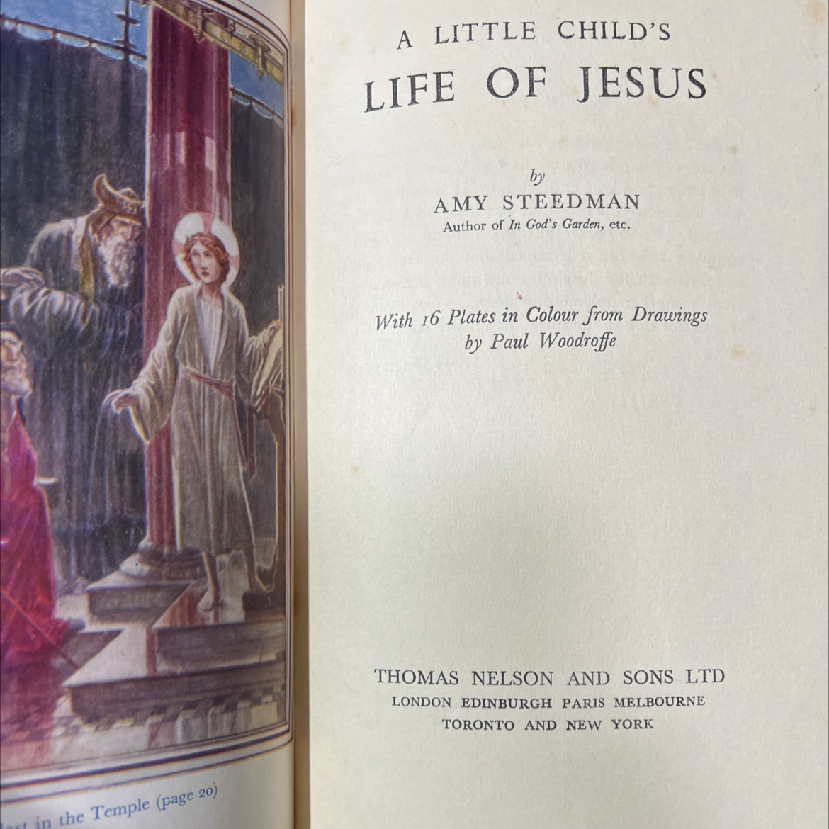 a little child's life of jesus book, by amy steedman, unknown Hardcover image 2