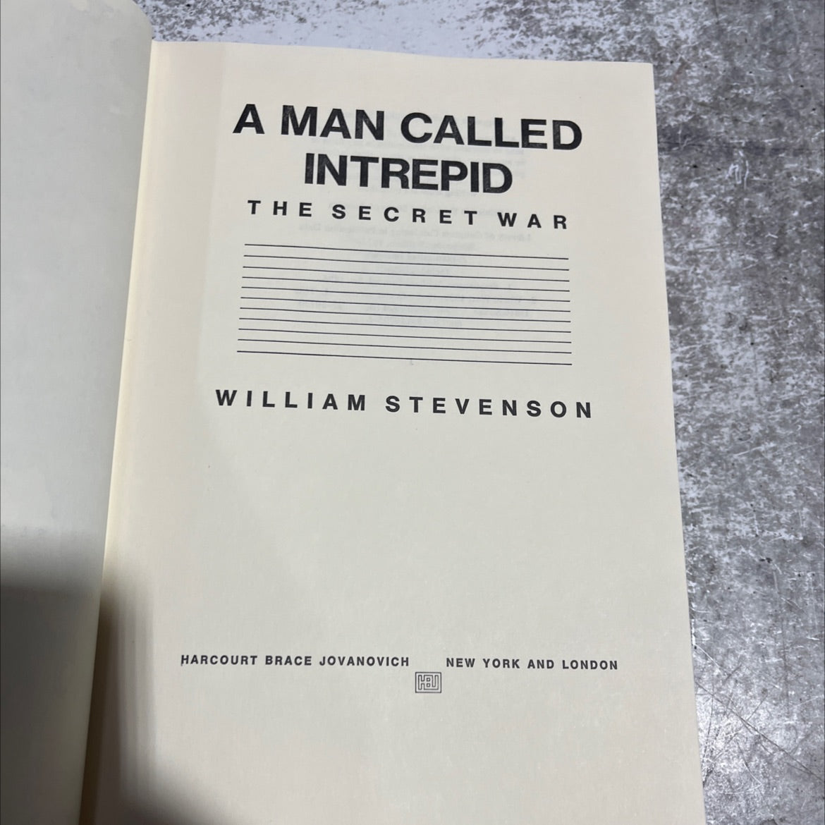 a man called intrepid the secret war book, by william stevenson, 1976 Hardcover image 2