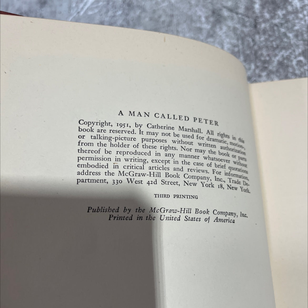 a man called peter book, by catherine marshall, 1951 Hardcover image 3