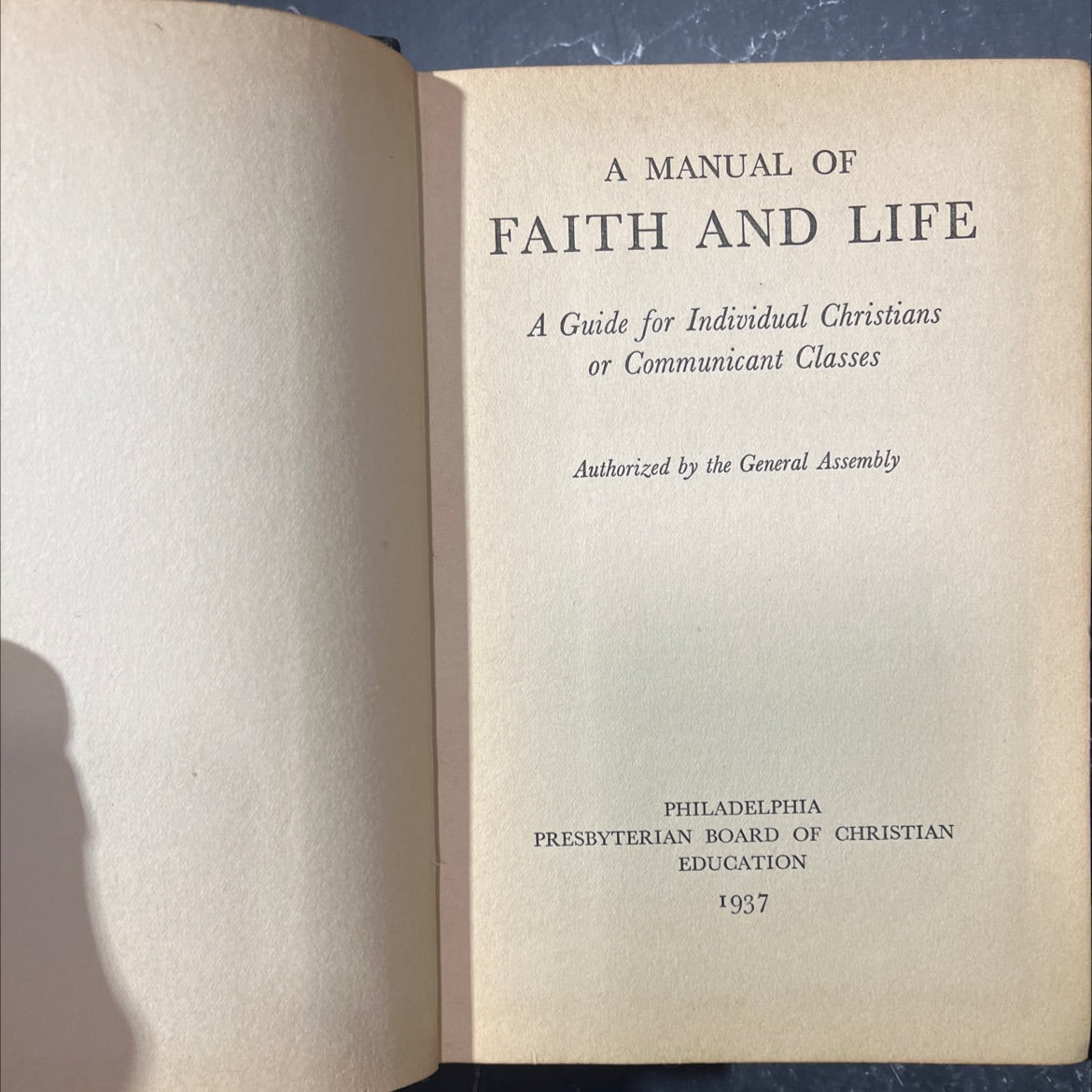 a manual of faith and life a guide for individual christians or communicant classes book, by unknown, 1937 Hardcover image 2