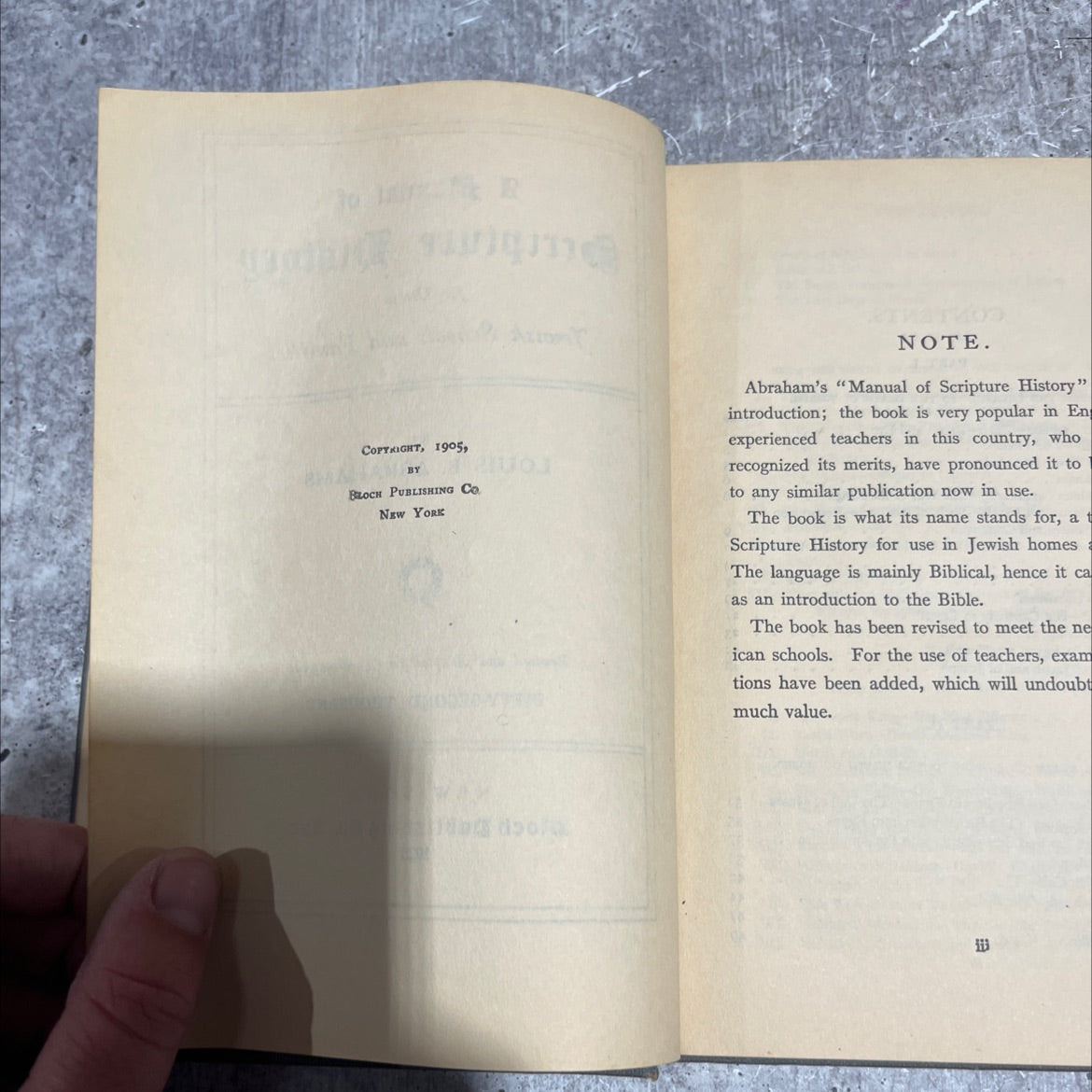 a manual of scripture history for use in jewish schools and families book, by louis b. abrahams, 1925 Hardcover image 3