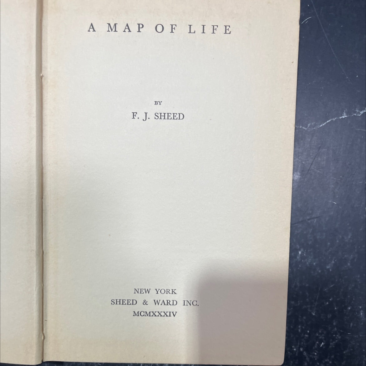 a map of life book, by f. j. sheed, 1934 Hardcover image 2