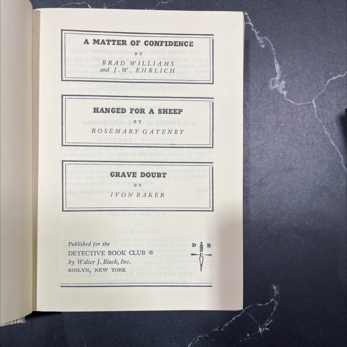 a matter of confidence book, by brad williams and j. w. ehrlich, 1973 Hardcover image 2