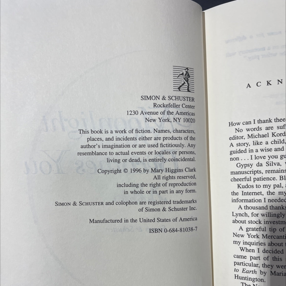 a moonlight becomes you book, by Mary Higgins Clark, 1996 Hardcover image 3