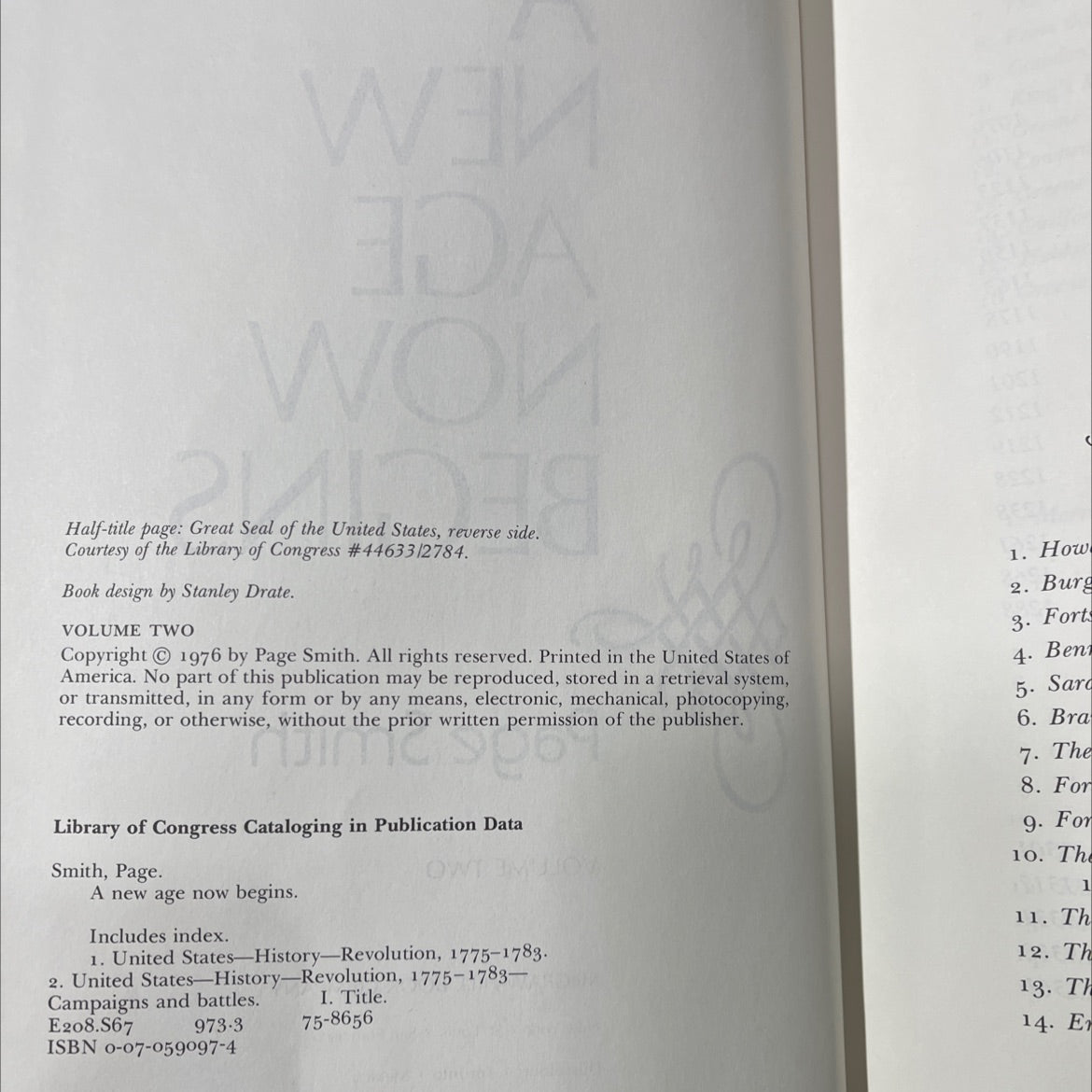 a new age now begins book, by Page Smith, 1976 Hardcover image 3